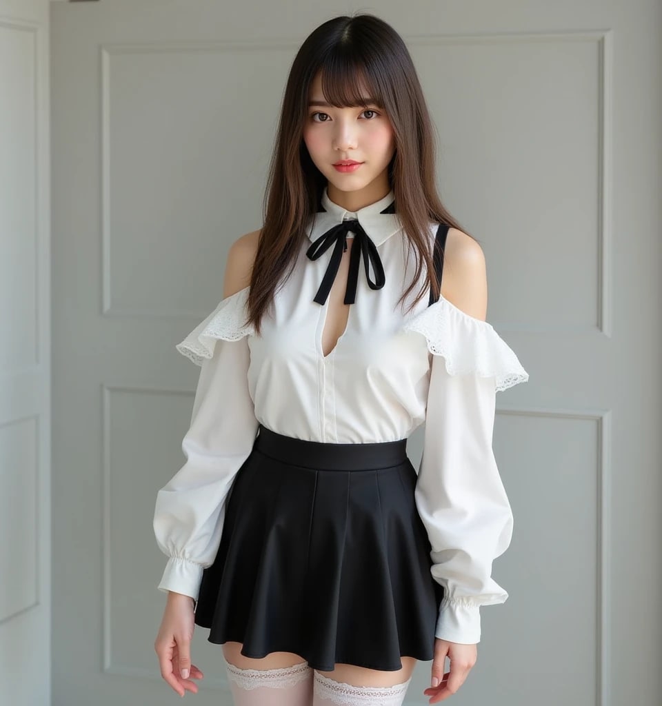 白いブラウス(キス動画付き) | の人気AIイラスト・グラビア