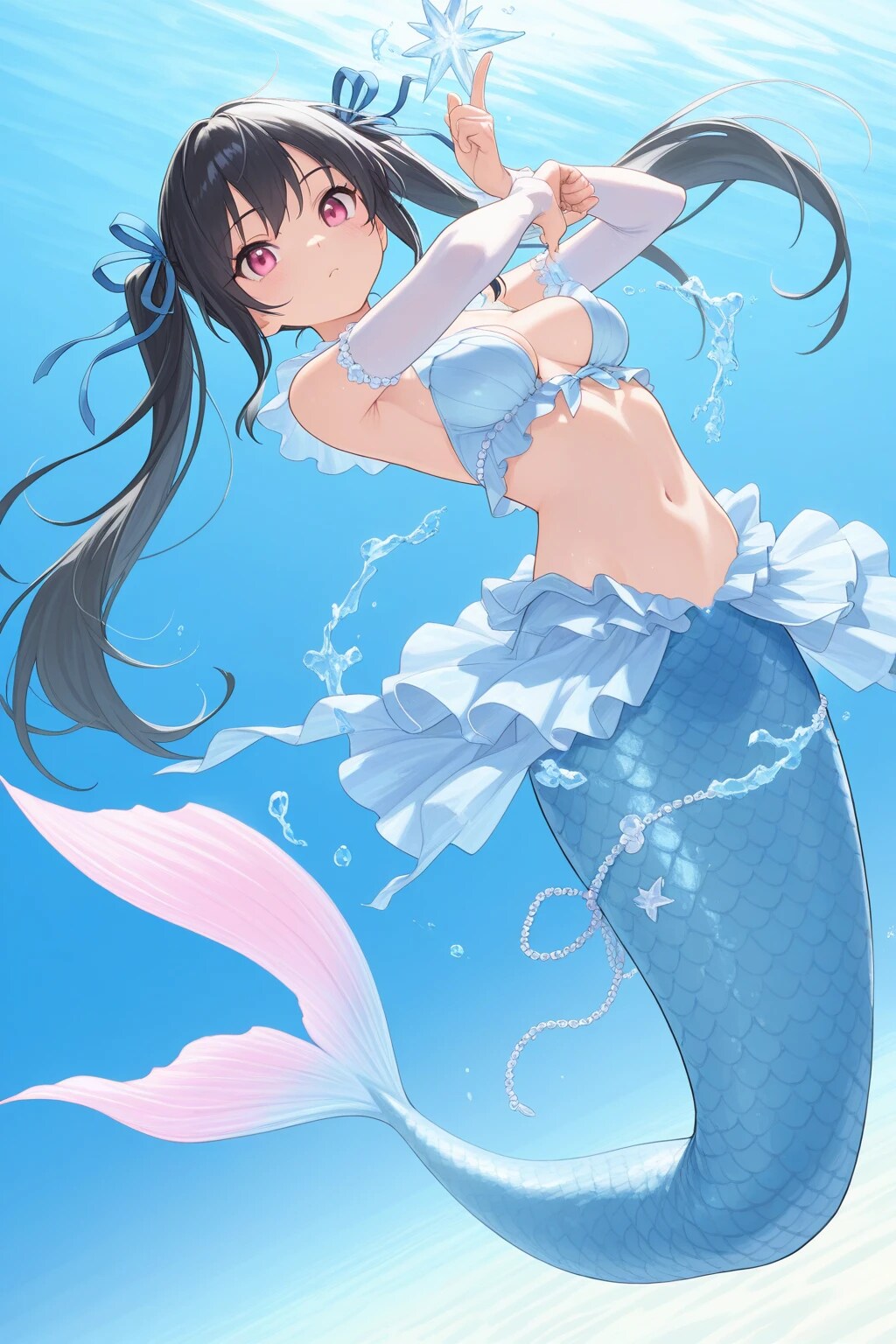 黒髪ツインテ娘（マーメイド）