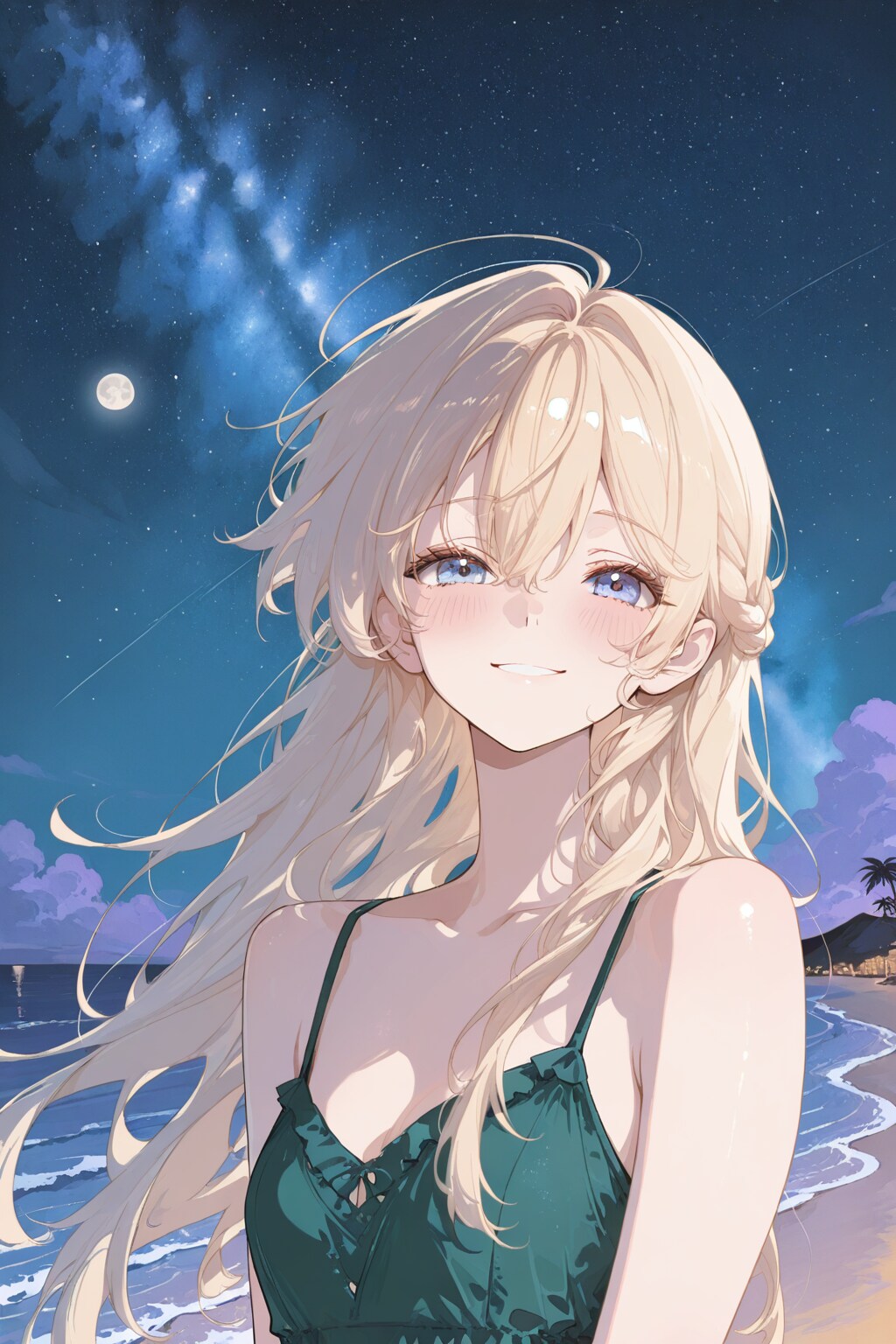 海の星空