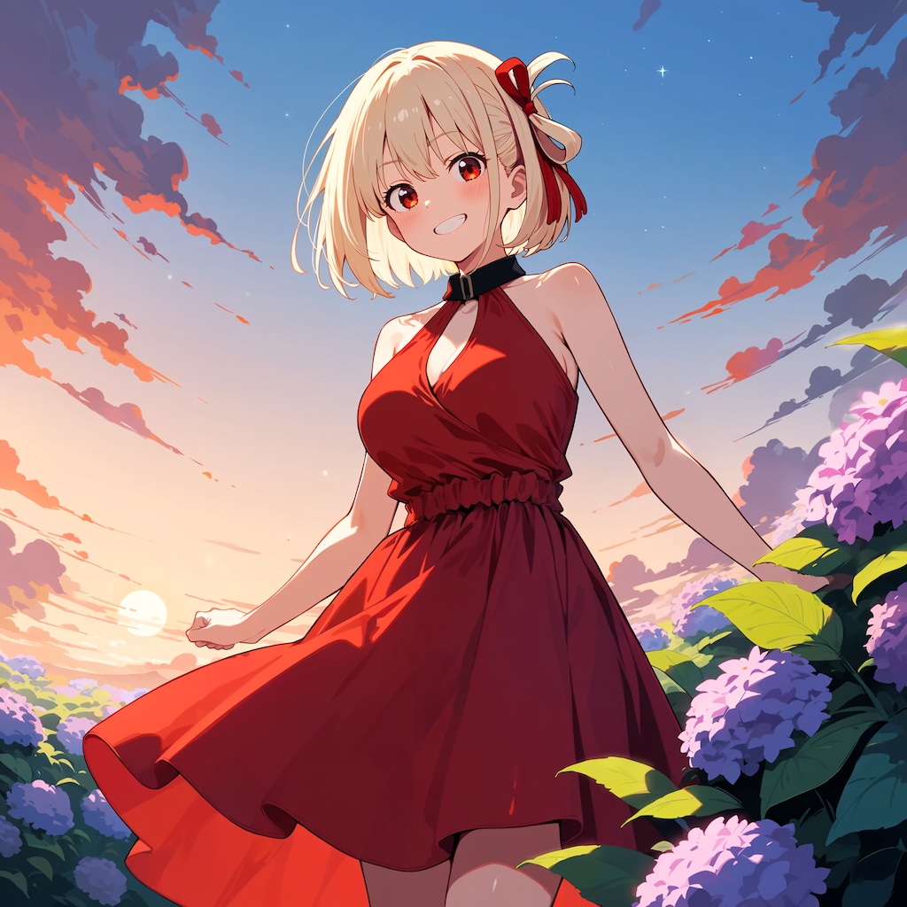 千束と紫陽花