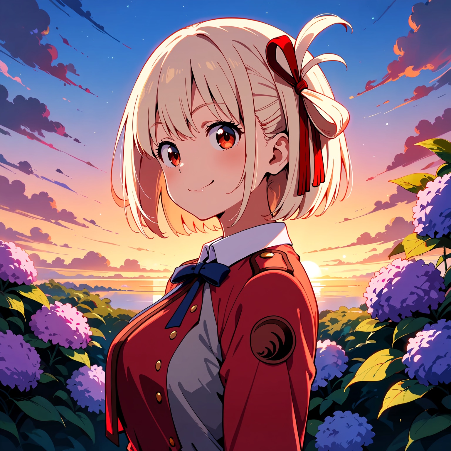 千束と紫陽花