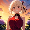 千束と紫陽花 4枚目