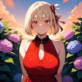 千束と紫陽花 5枚目