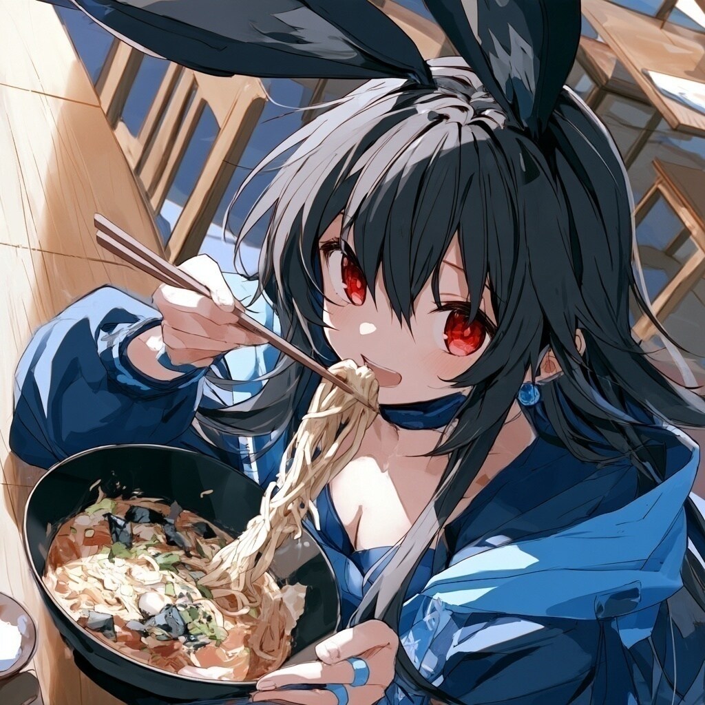 乱火（ラビ）、後輩にラーメンを御馳走する！ | の人気AIイラスト・グラビア