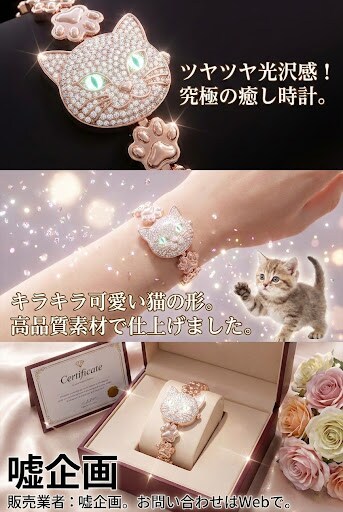 嘘企画　猫腕時計 | の人気AIイラスト・グラビア
