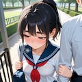 性癖   未使用イラスト⑭   露出編　 ～　放課後　～ 2枚目