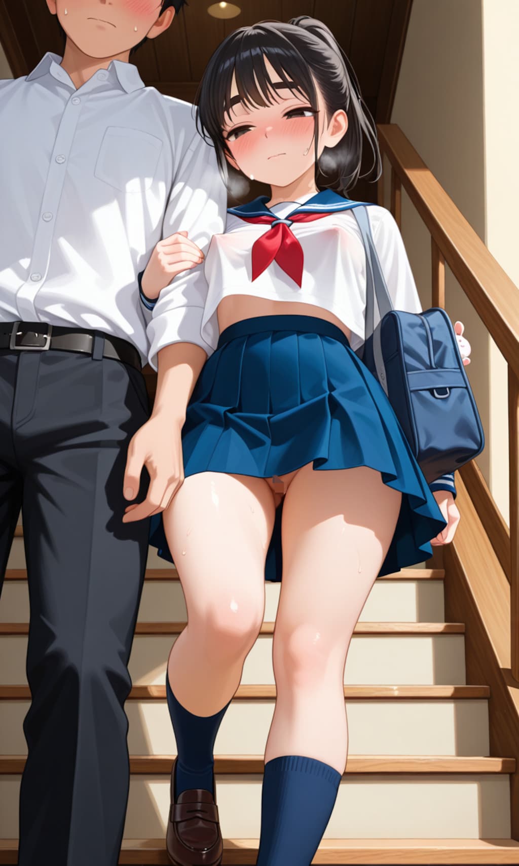 性癖   未使用イラスト⑭   露出編　 ～　放課後　～