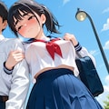 性癖   未使用イラスト⑭   露出編　 ～　放課後　～ 4枚目