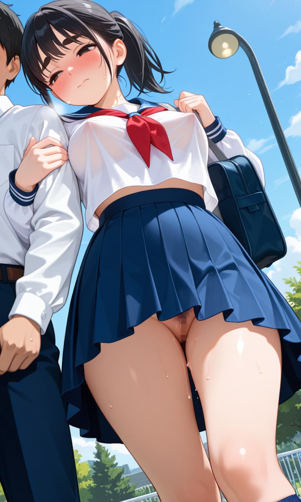 性癖   未使用イラスト⑭   露出編　 ～　放課後　～