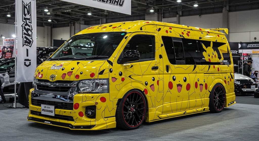 ポケットモンスターハイエース　ピカチュウ柄