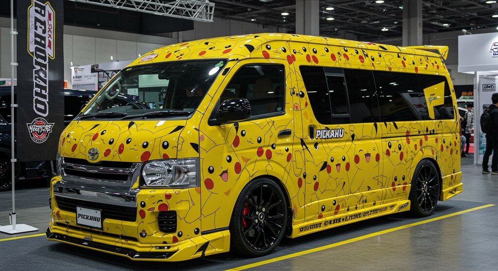 ポケットモンスターハイエース　ピカチュウ柄