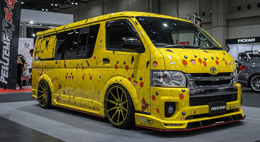 ポケットモンスターハイエース　ピカチュウ柄