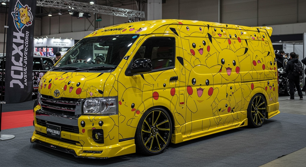 ポケットモンスターハイエース　ピカチュウ柄