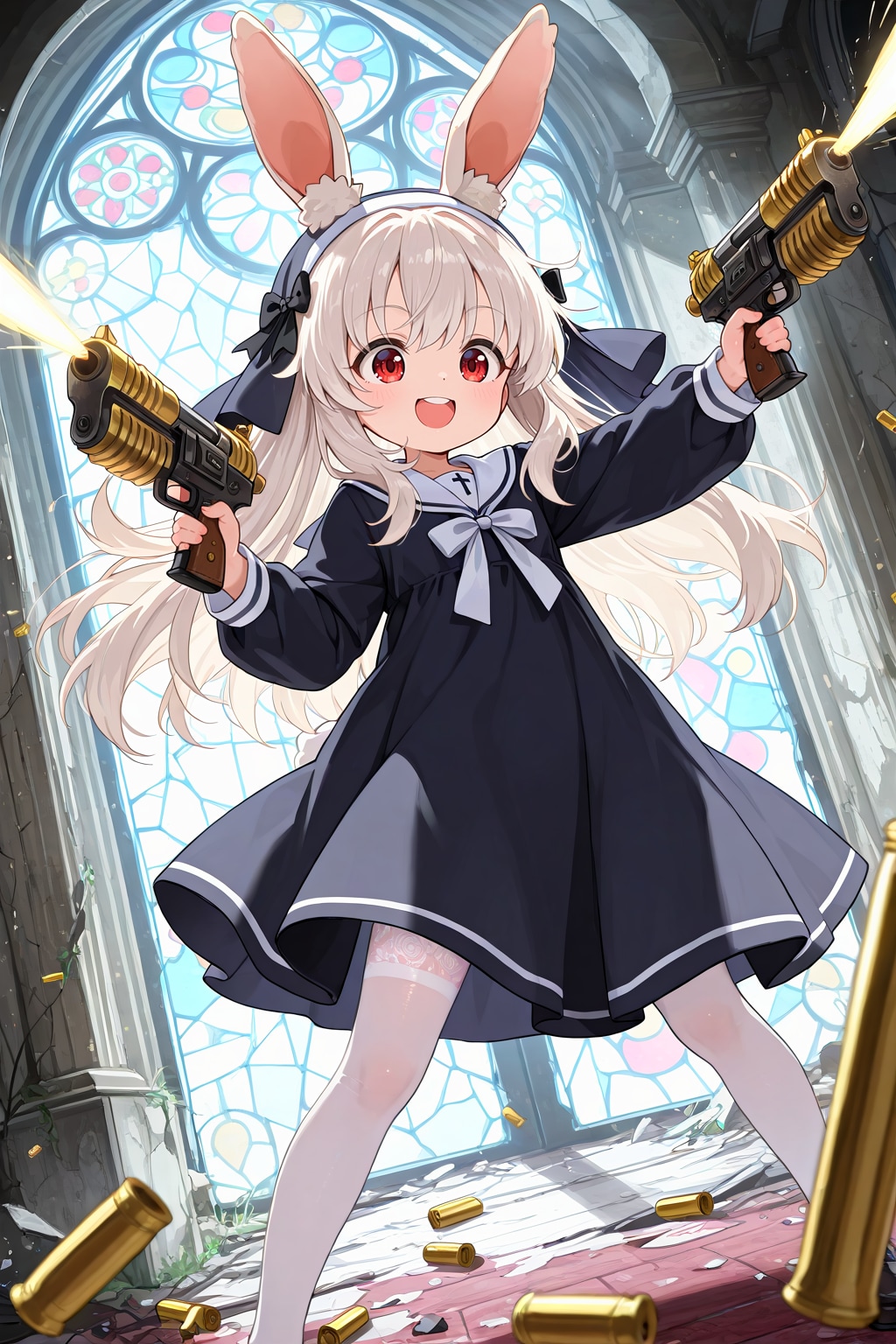 【実験】ガンカタ修道女 × セーラードレス × ウサギ耳