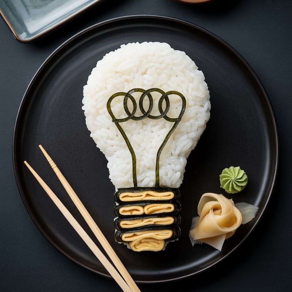 電球っぽい日本料理