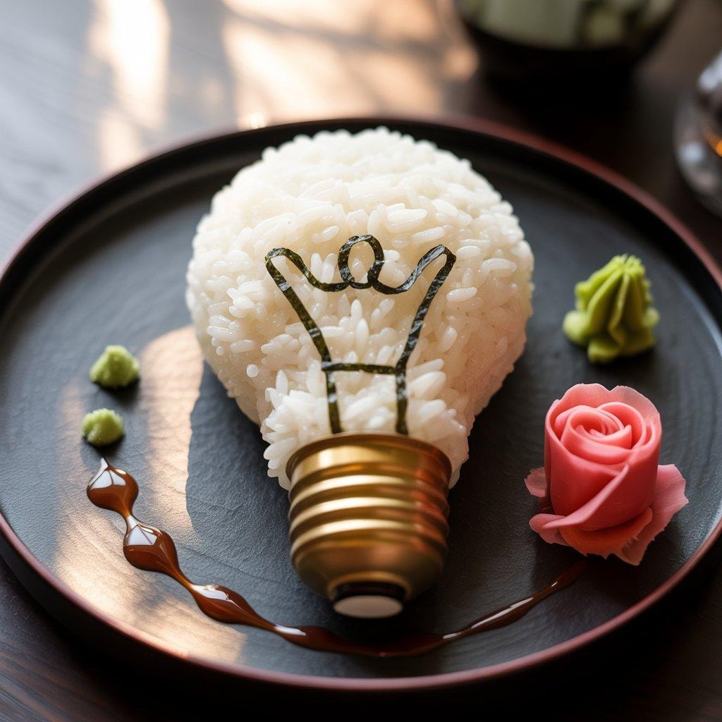 電球っぽい日本料理