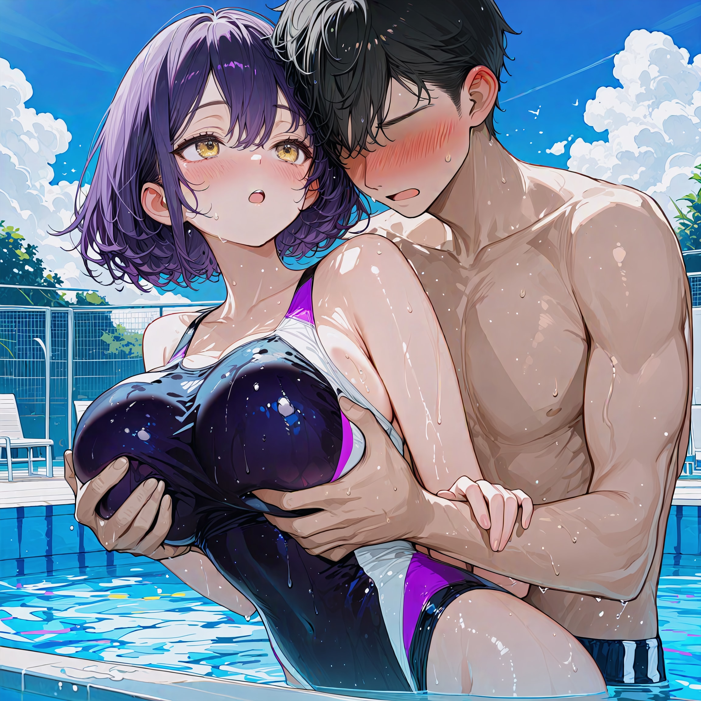 泳ぐ練習するからちゃんと腰支えててね