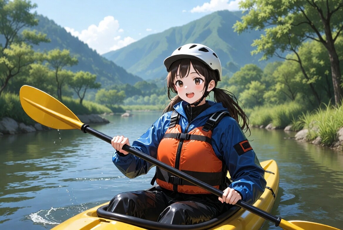 カヤックに乗ってすい～っとね