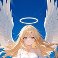 金髪美少女天使が空を 2枚目