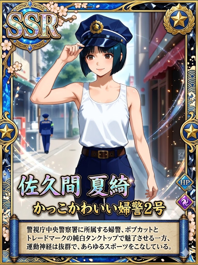 かっこかわいい婦警佐久間夏綺のSSRカード