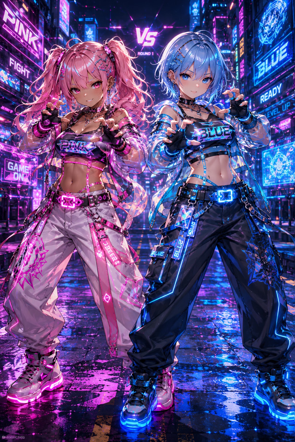 Pink vs Blue