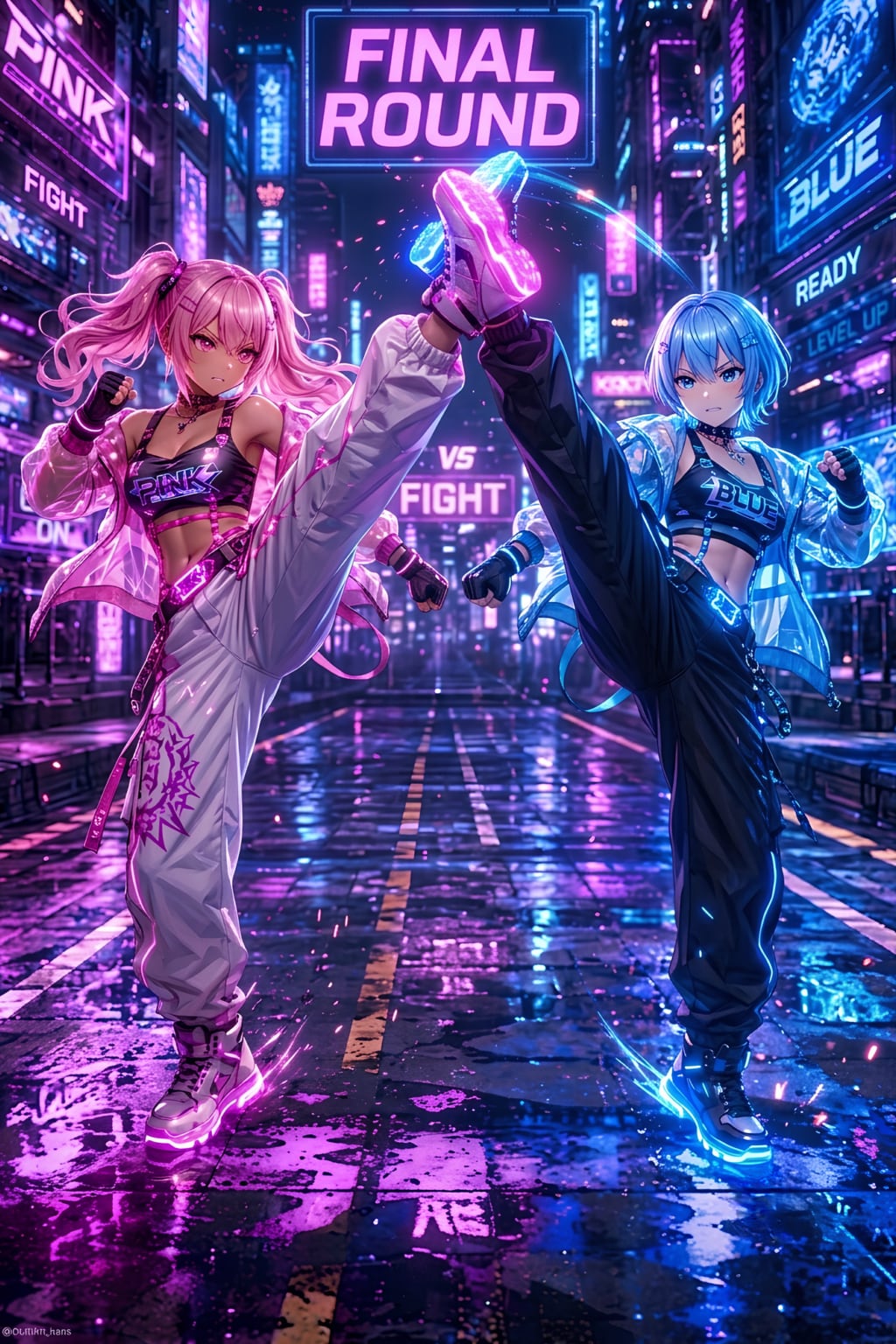 Pink vs Blue