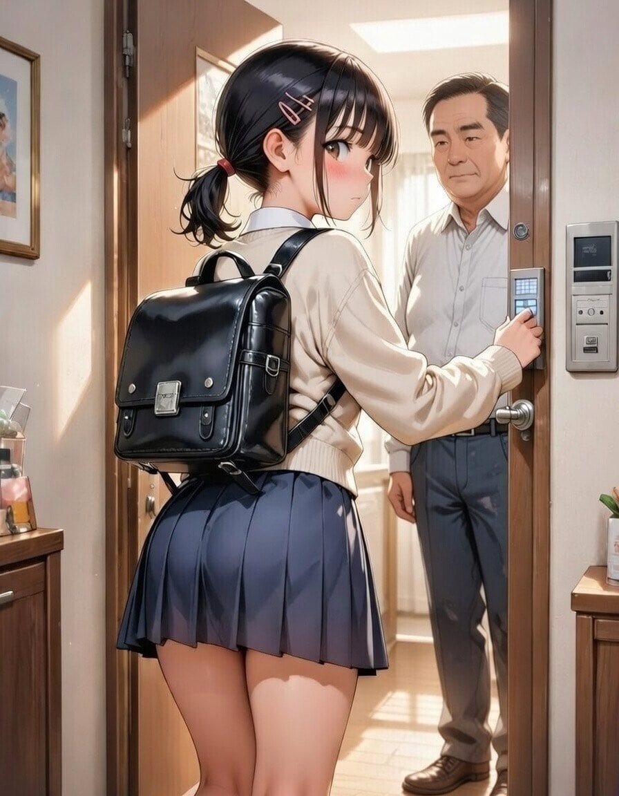 現役JKが来る訪問介護 | の人気AIイラスト・グラビア