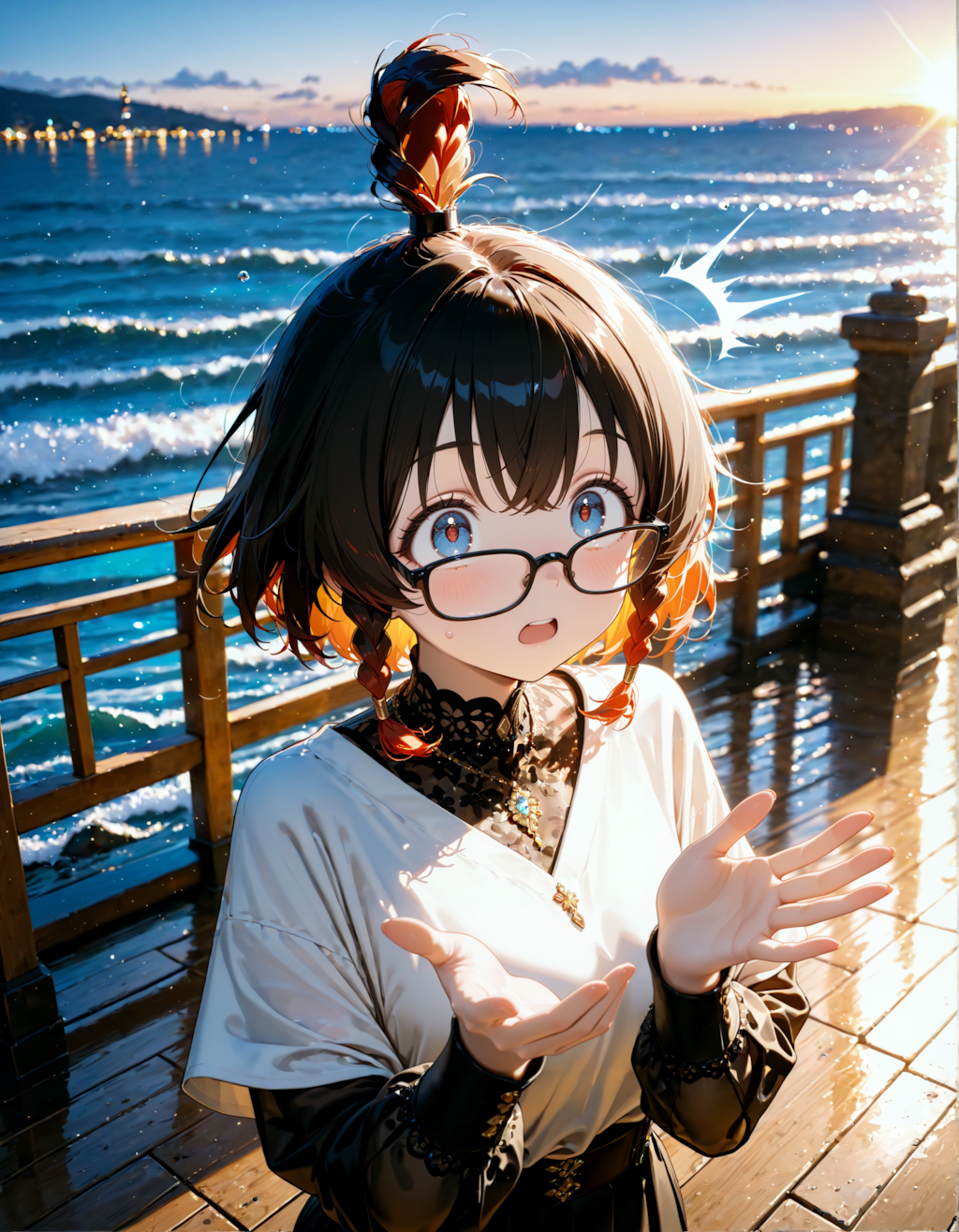 器用な編み込みだね！