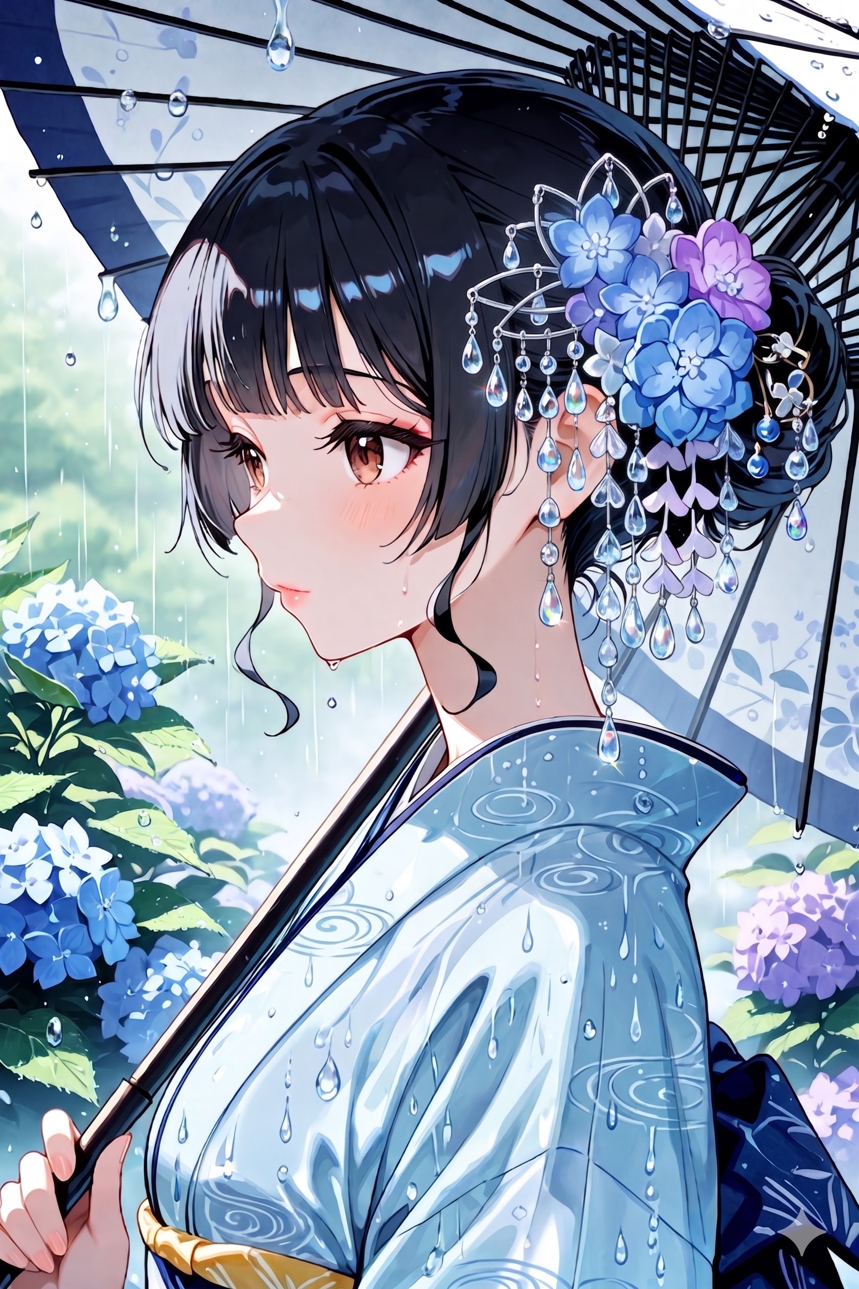 雨のかんざし