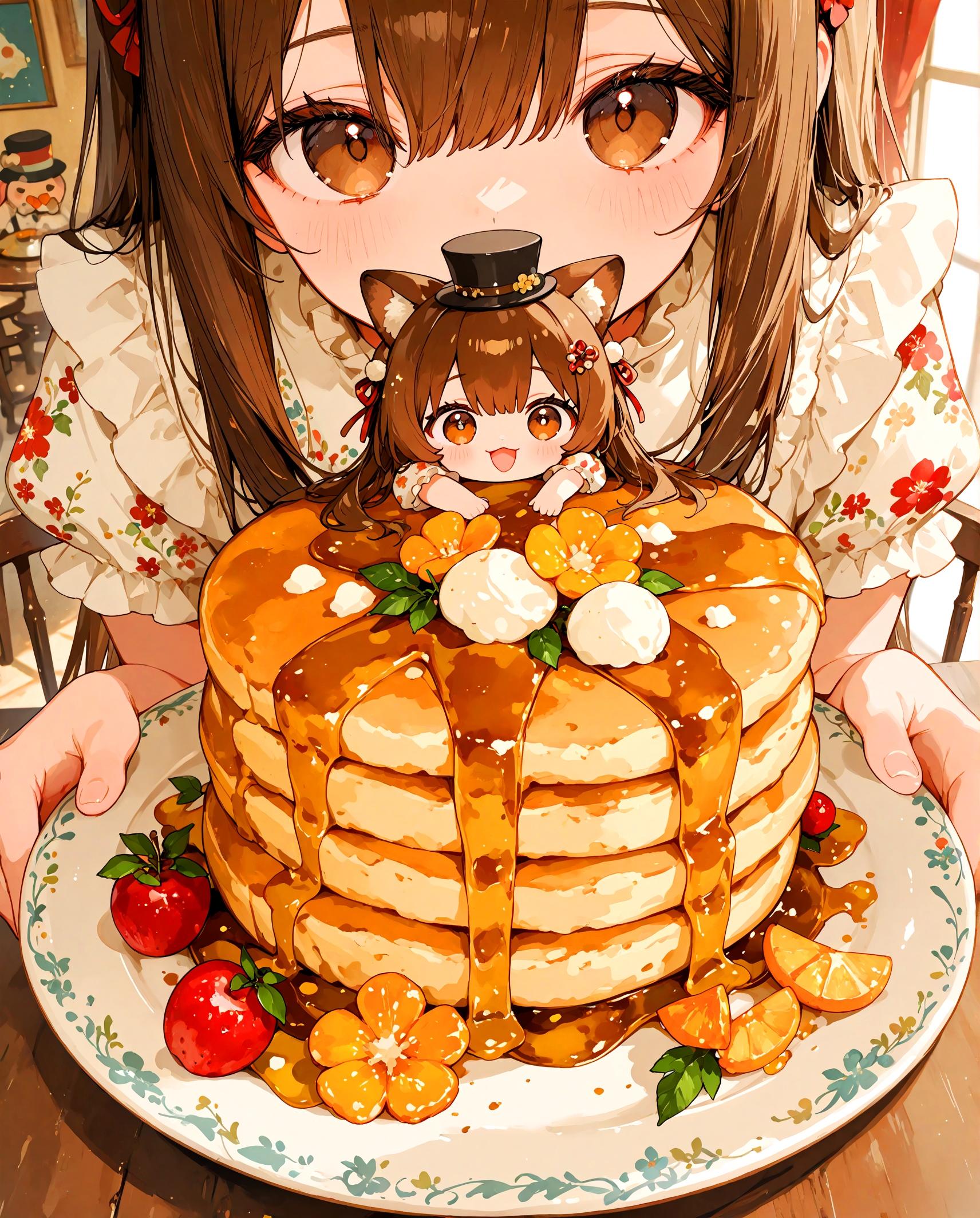 少女とちび猫少女
