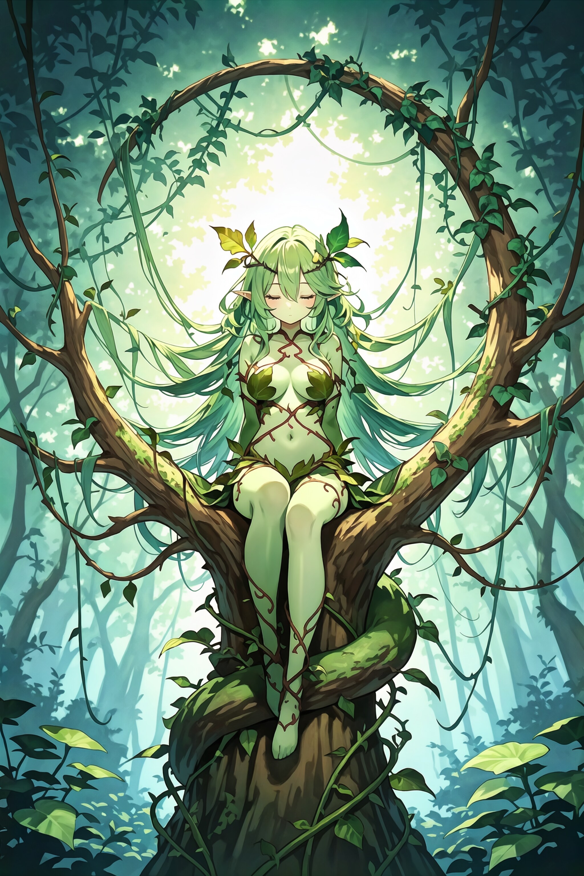 森の守護者、DRYADちゃん | の人気AIイラスト・グラビア