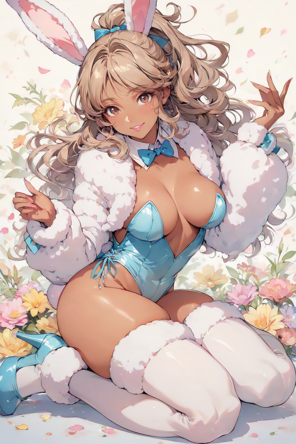 モフモフな褐色バニーさん