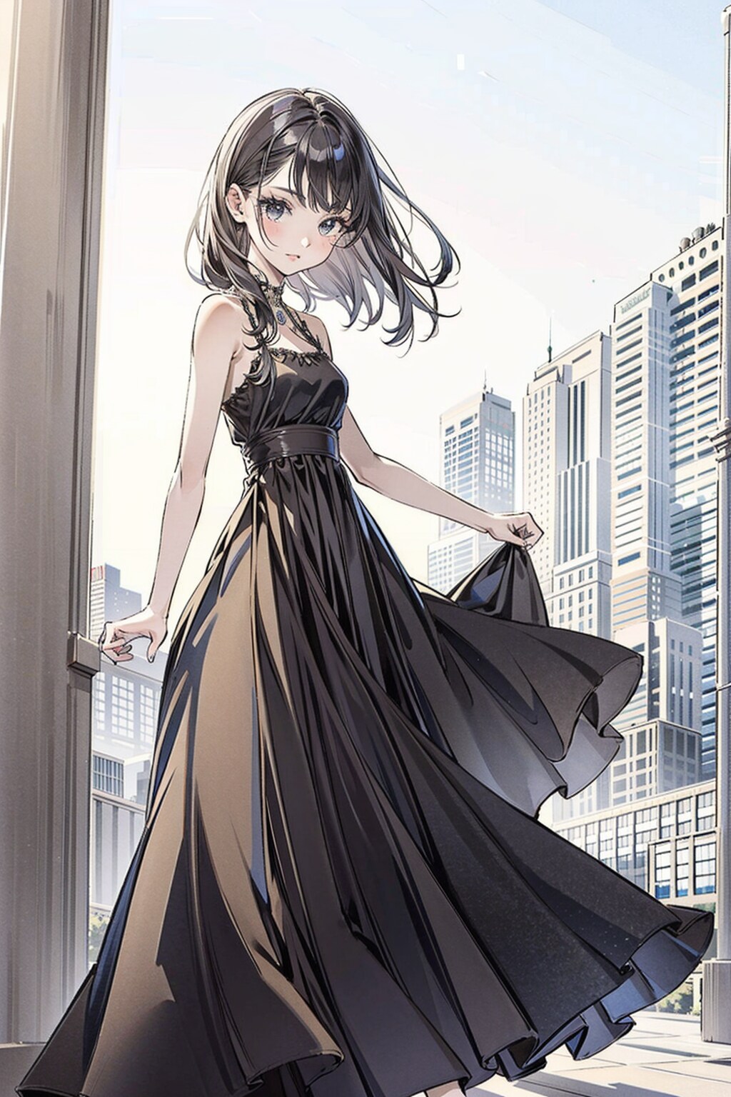 初めてのドレスアップ | の人気AIイラスト・グラビア