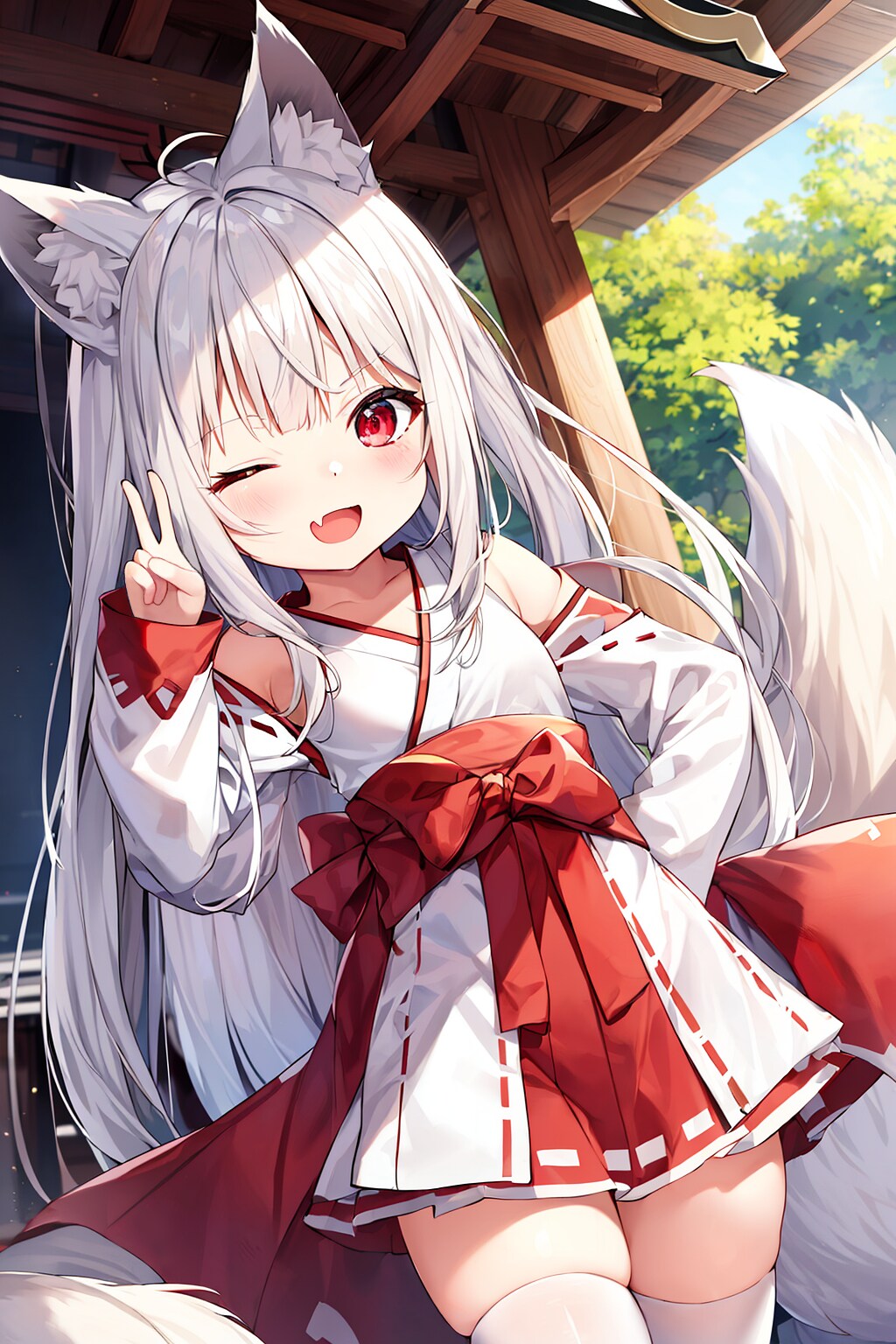 ピースするキツネちゃん様