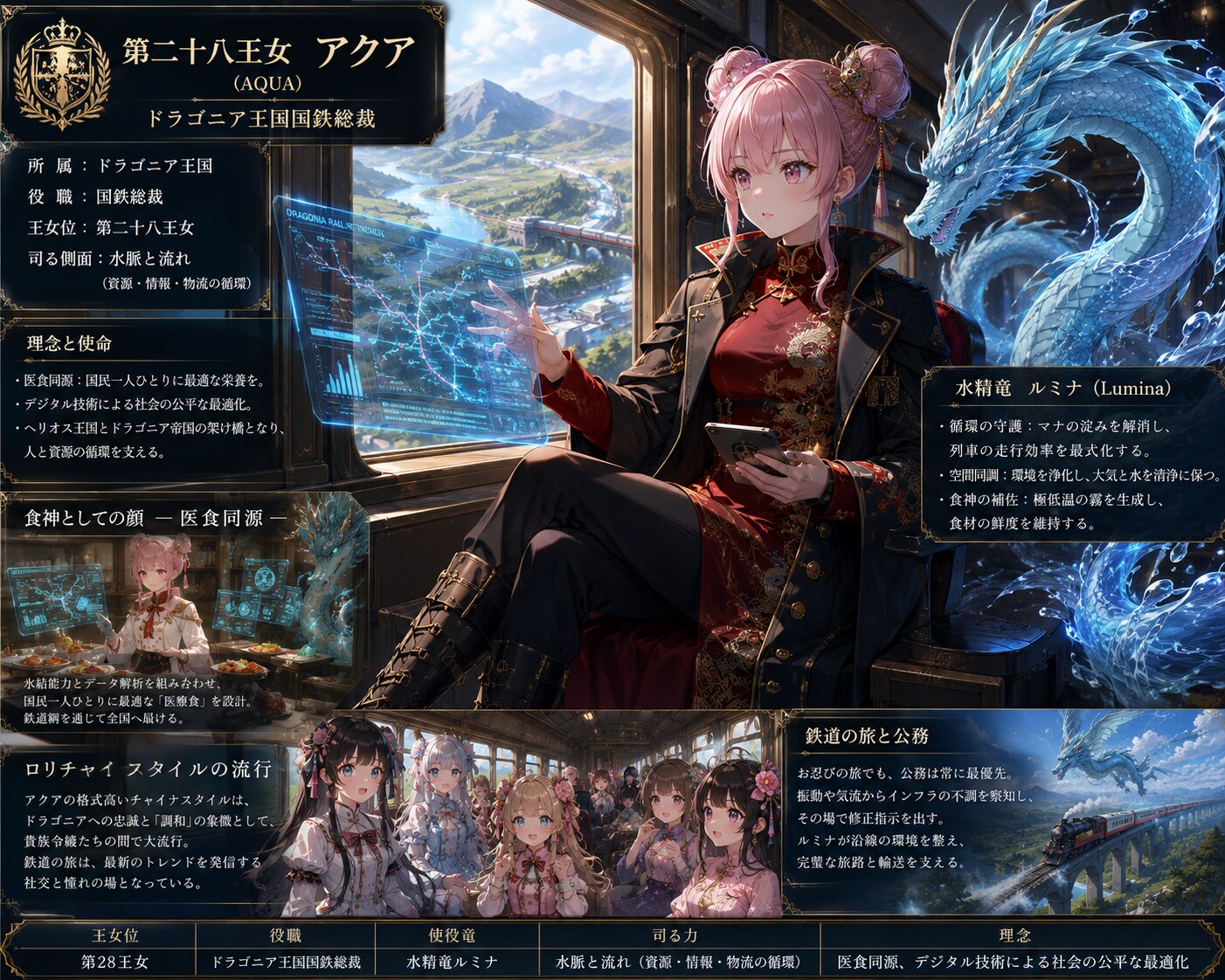 👑 【国鉄総裁】ドラゴニア王国第二十八王女 アクア：ドラゴニア王国国鉄総裁