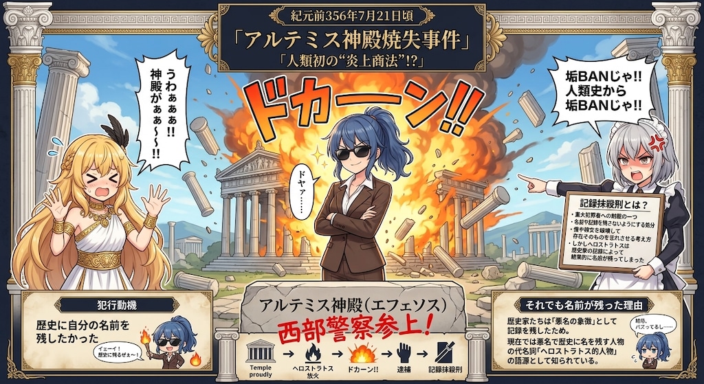 7月20日はアルテミス神殿炎上案件の日🔥