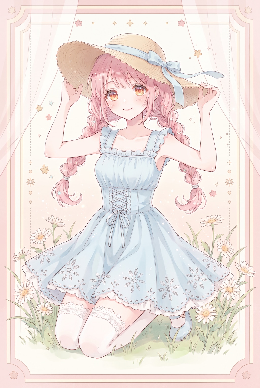 花原麦笠少女