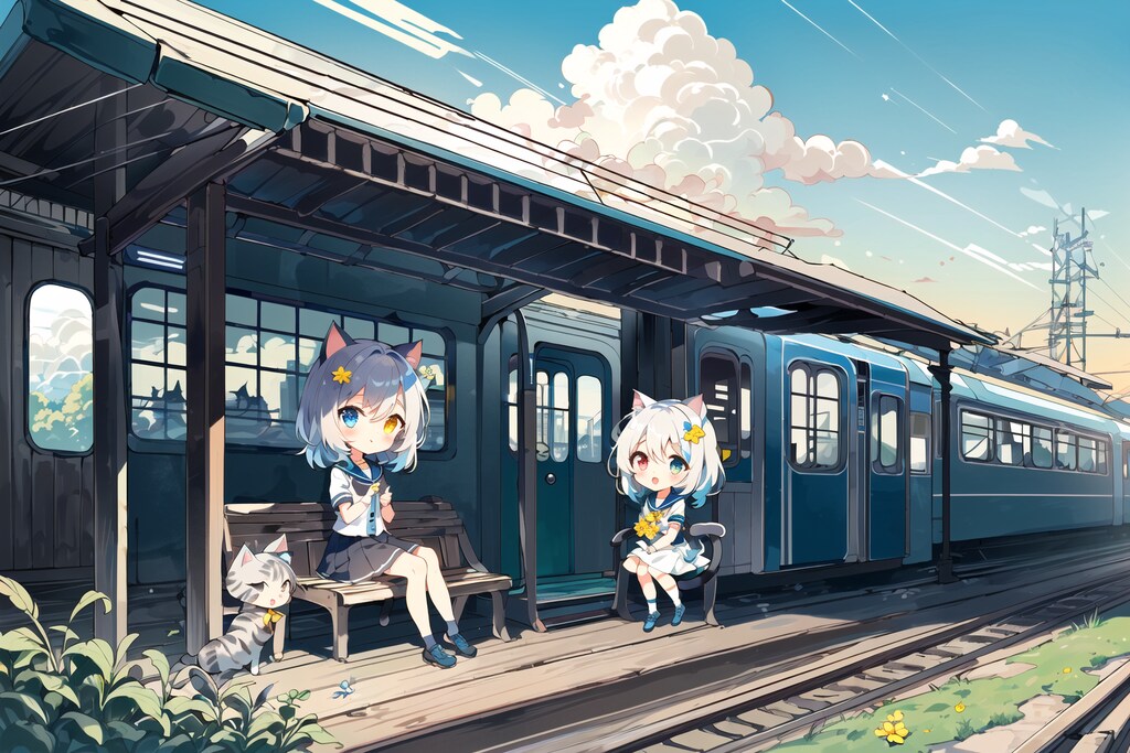 #41 田舎の駅 背景コレクション50チャレンジ