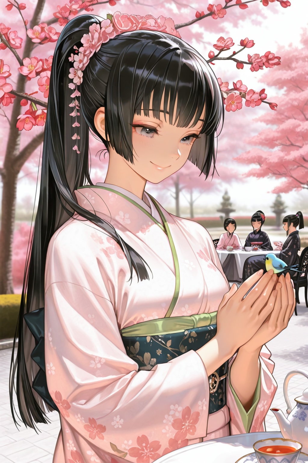 立春のお茶会で春の始まりを感じて🌸👘🐦‍⬛❤️