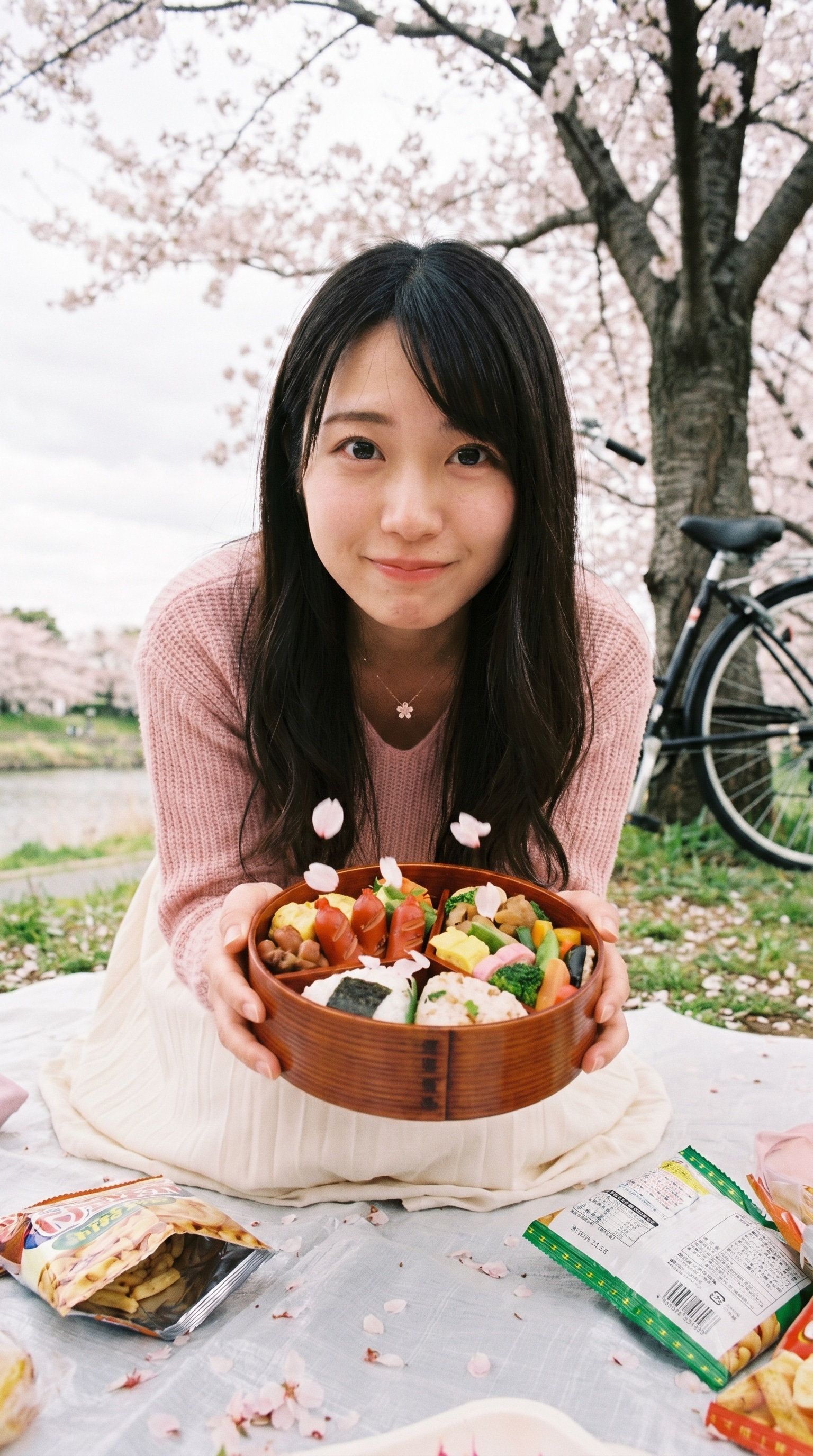 Cherry Blossoms and Tiny Octopus Sausages
