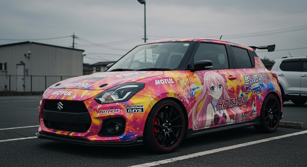 スイフトスポーツアニメ痛車