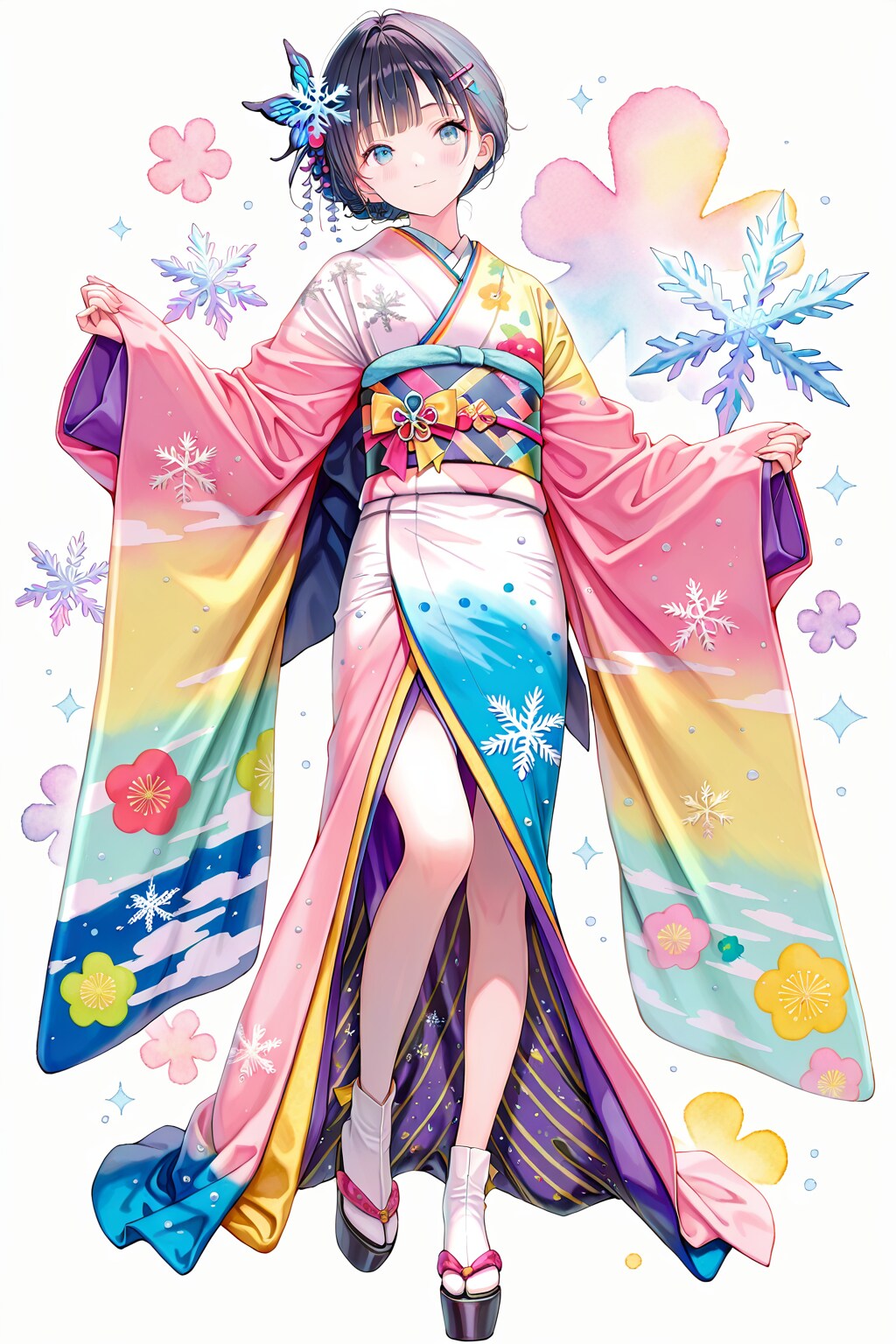 晴れ着(QILIN)(3) | の人気AIイラスト・グラビア