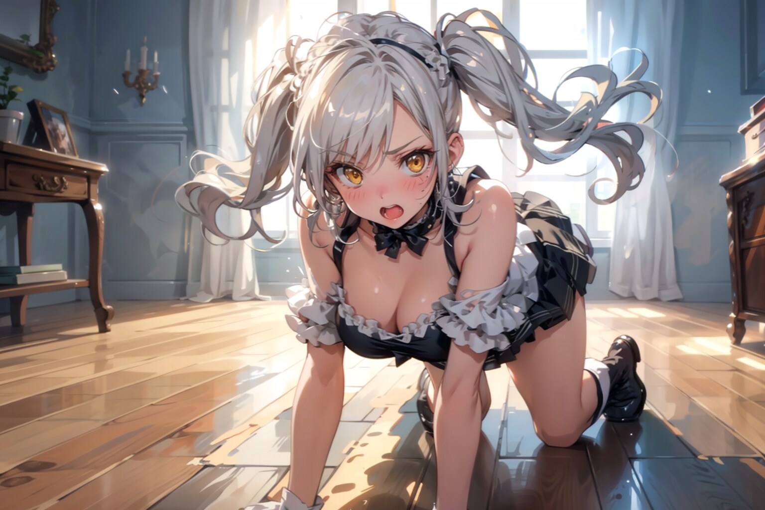 大掃除してくれるメイドさん