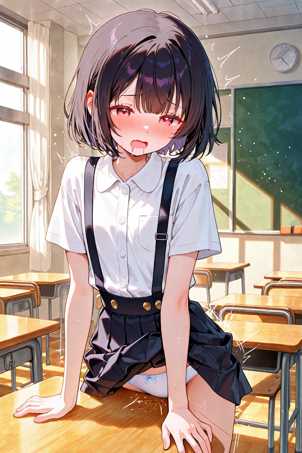 好きな男の子の机で角オナ