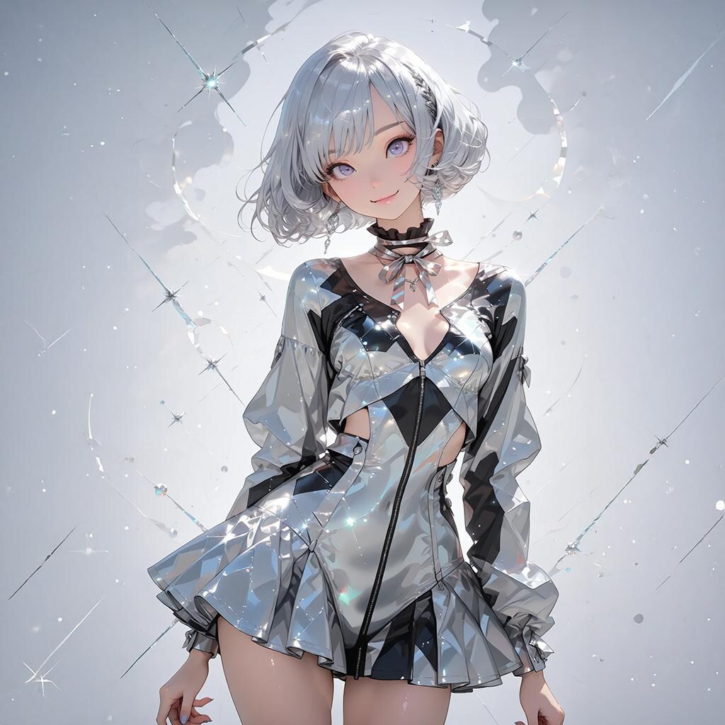 メタリックドレス