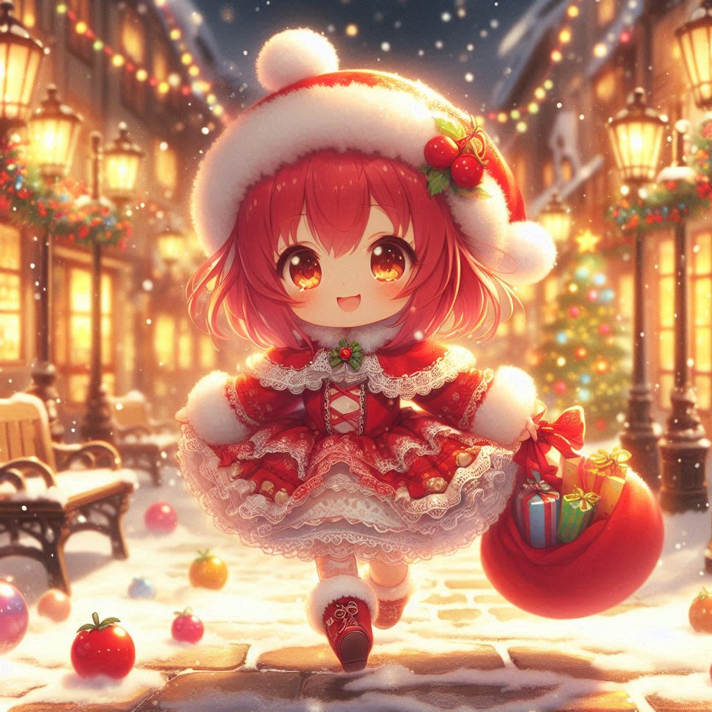 ちっちゃなサンタのトマトちゃん | の人気AIイラスト・グラビア