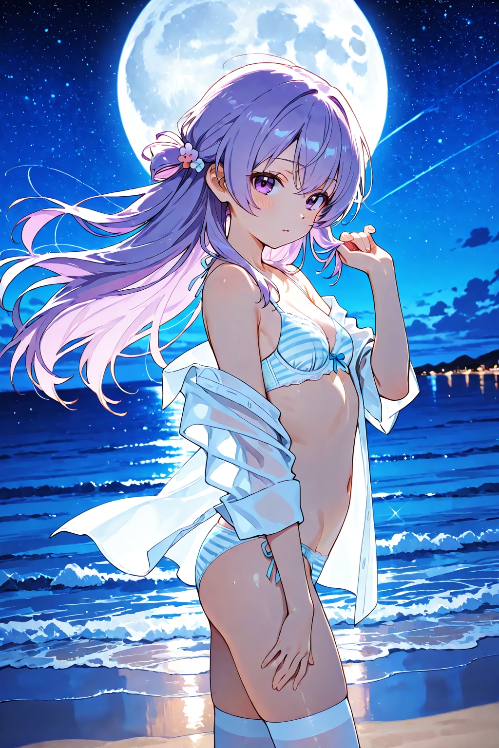 エモいけど ぶっちゃけ夜の 海寒い