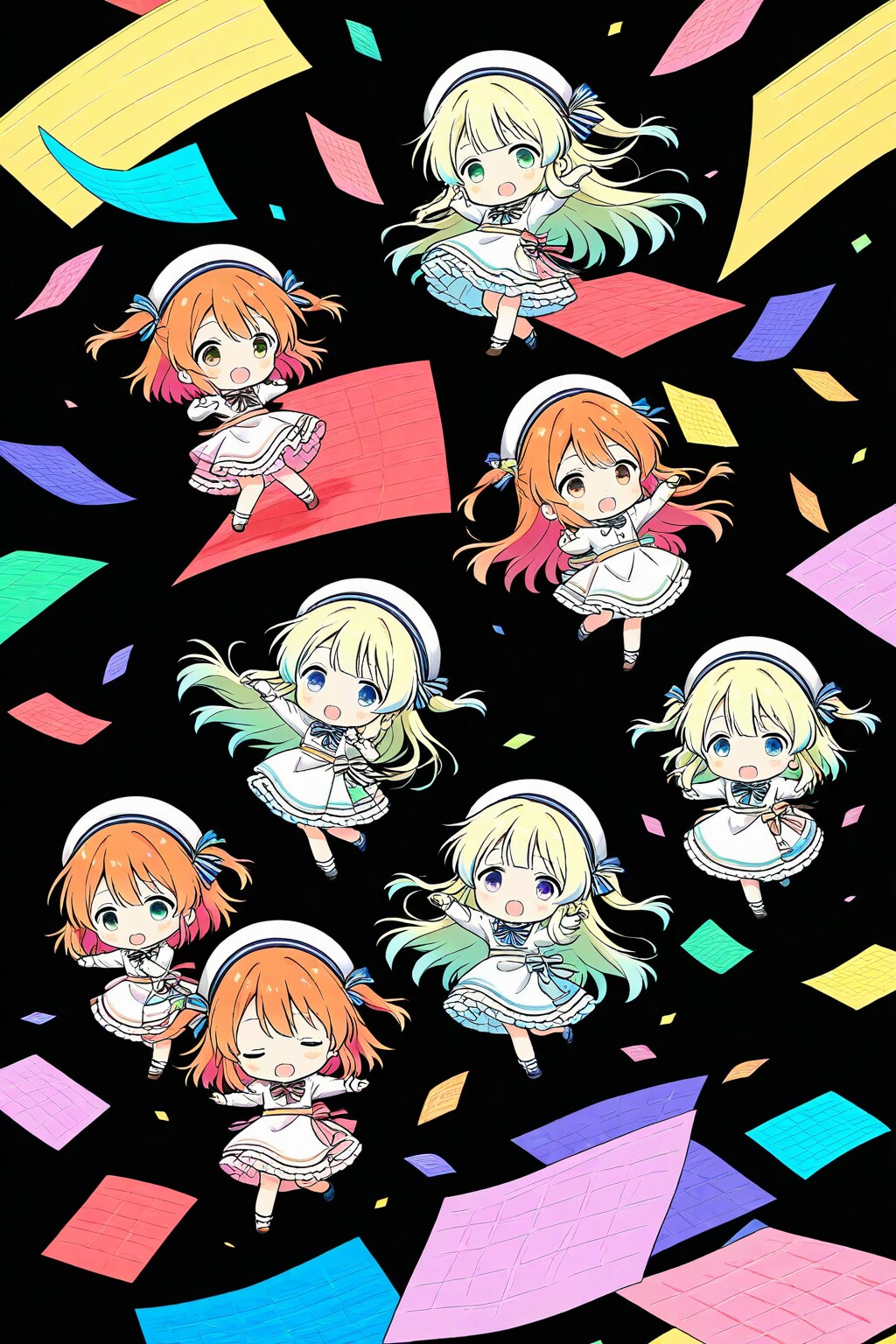 紙の上で踊るチビ | の人気AIイラスト・グラビア