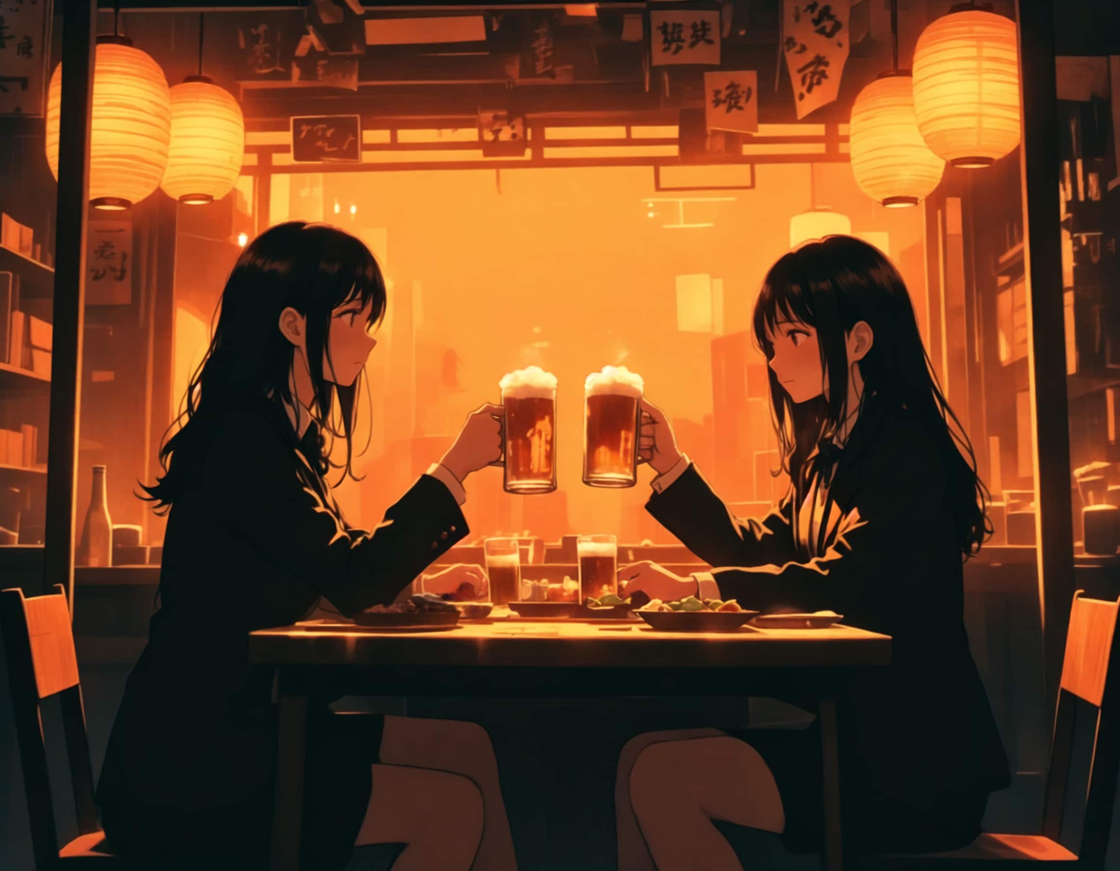 今年もお疲れの2人 | の人気AIイラスト・グラビア