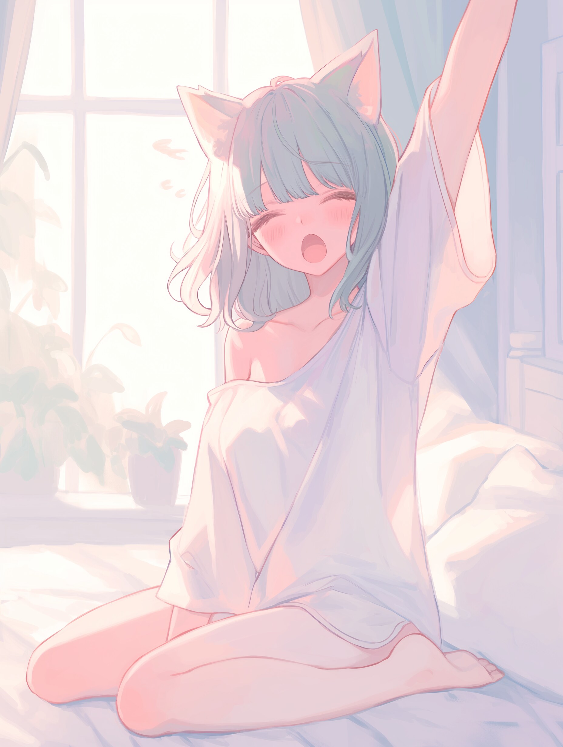 起きたにゃ〜 | の人気AIイラスト・グラビア